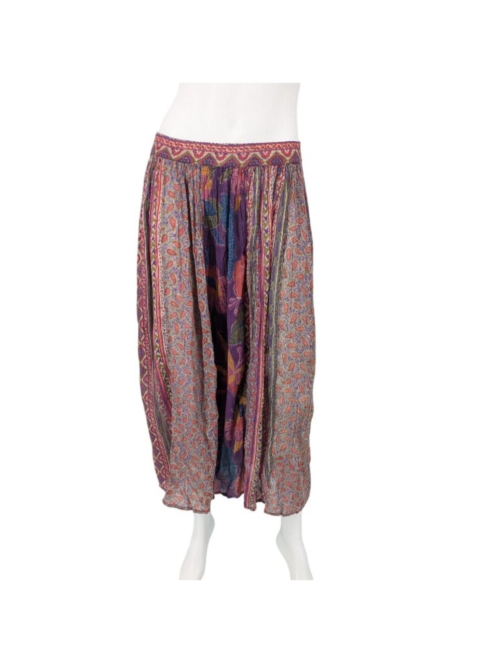 Vtg Unionbay Patchwork Maxi Skirt Flowy Boho Hippie Y2K Festival Indie Medium
